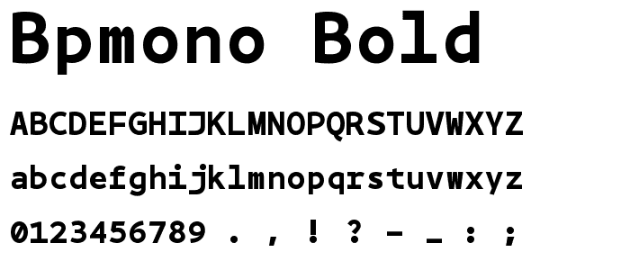 BPmono Bold font